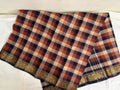 Chettinad Cotton Saree – Multicolour Checks with Navy-Gold Border